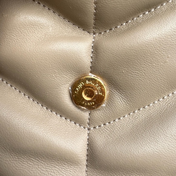 New Small YSL Loulou Puffer Shoulder Bag BEIGE - Picture 7 of 10